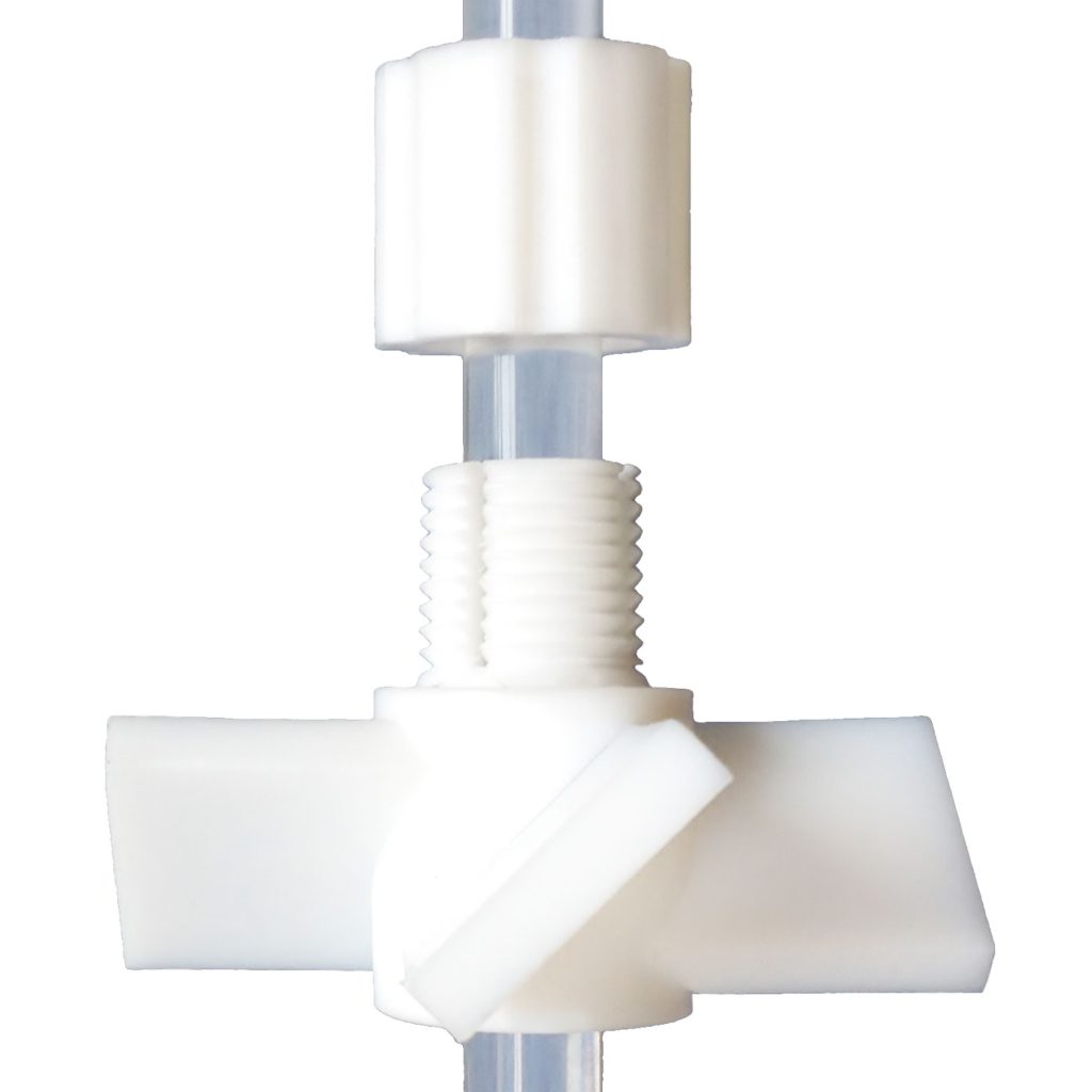 Agitator 45°, Self Attaching Compression Hub, PTFE - Scientific Machine
