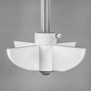 Heavy Duty PTFE Agitator, High Viscosity, 90° Semi-Circle Blades, 30mm & 1.25"