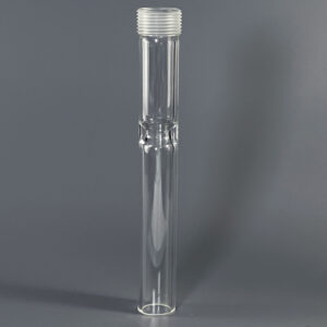 Hi-Vac Precision External Thread Straight Glass Barrel for SM-564, SM-561 and all K Series Valves.