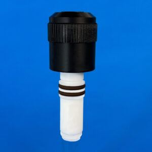 Replacement High Vacuum Valve PTFE Plug with Formed PTFE Tip O-Ring & Viton Wiper O-Rings