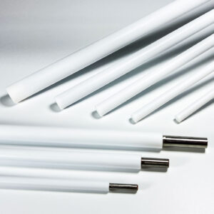 PTFE Stirrer Shafts with SS Core, 8mm & 10mm Ø, Custom Lengths Available