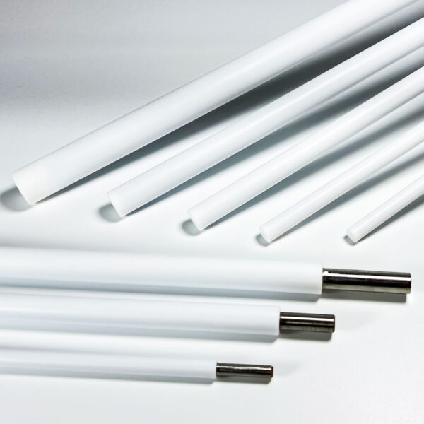 PTFE Stirrer Shafts with SS Core, 8mm & 10mm Ø, Custom Lengths Available